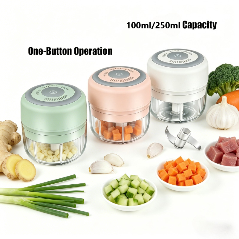 Veggie Baby Food - 2026 Mini Electric Garlic Chopper Rechargeable,