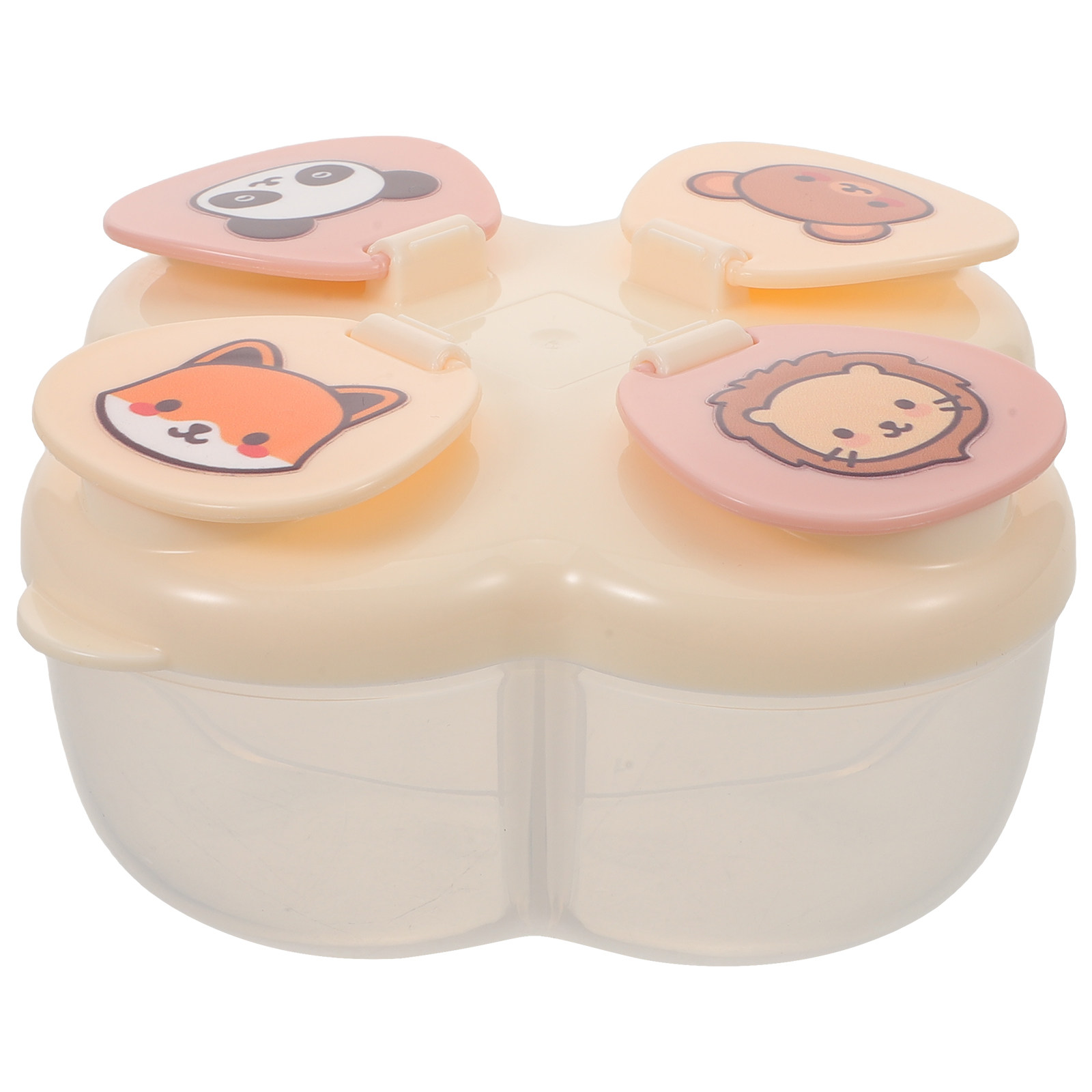 Formula Dispenser Portable - 4 Compartment Portable Milk Powder Container