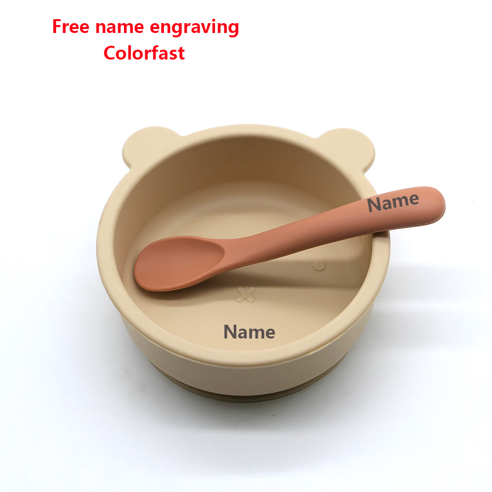 Baby Food Kit - Kids' Tableware Set Bowl Spoon Personalized