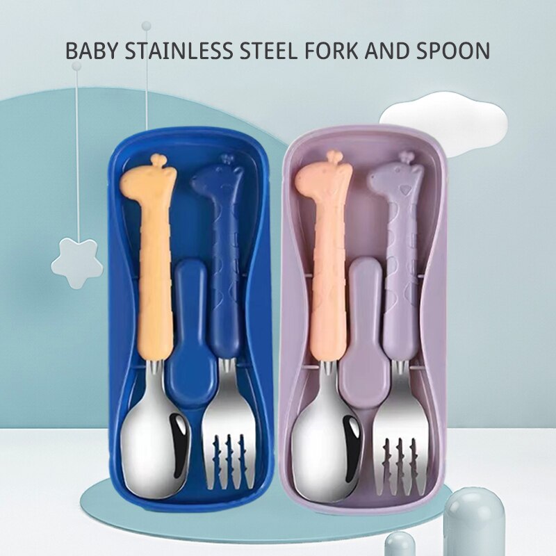 2PCSChildrens Tableware 304 Fo - Baby Food Utensils ulasan dan harga