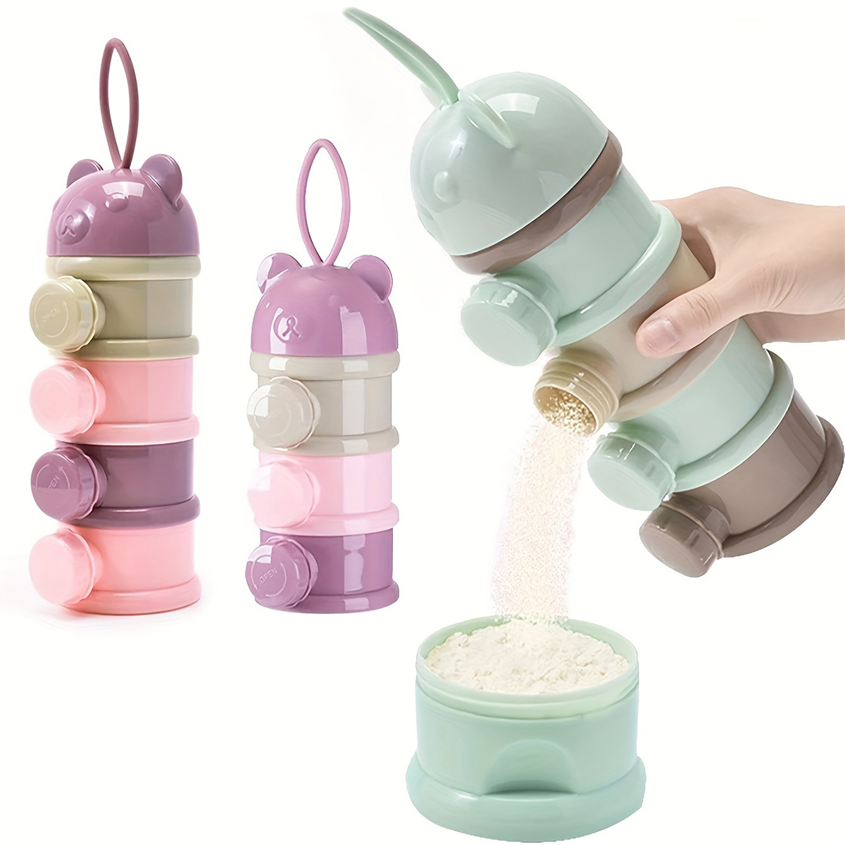 Large Capacity Baby Milk Powde - Formula Dispenser Portable ulasan dan harga
