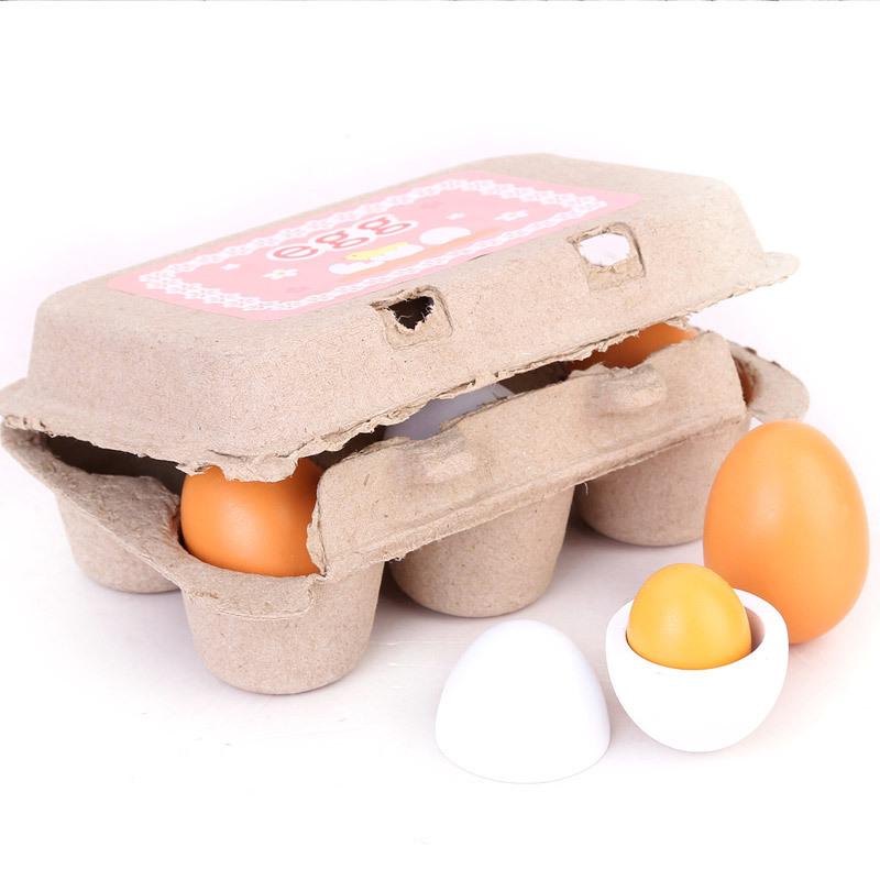 6Pcs Kitchen Wooden Artificial - Baby Food Egg ulasan dan harga
