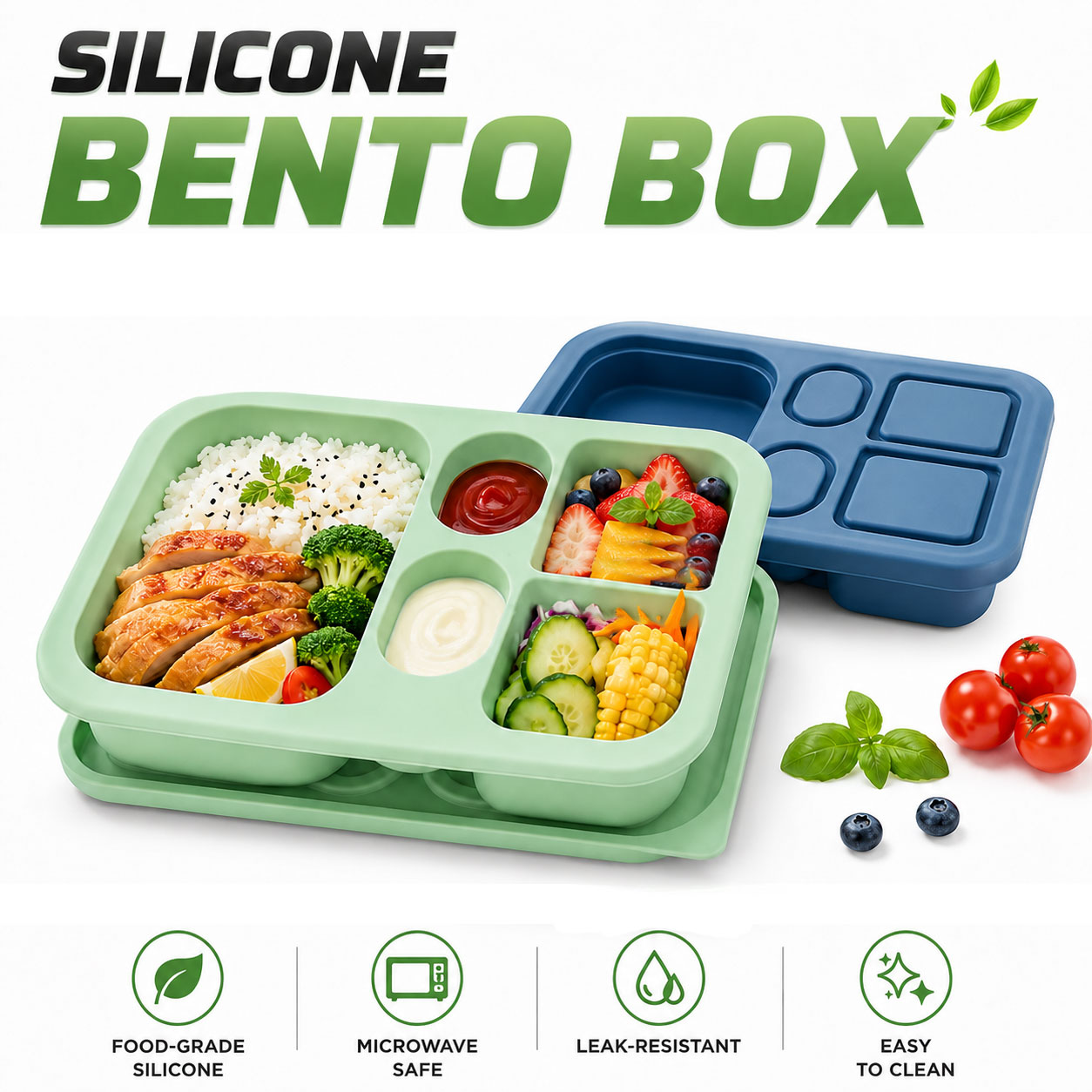 Portable Silicone Bento Lunch  - Baby Food Plan ulasan dan harga