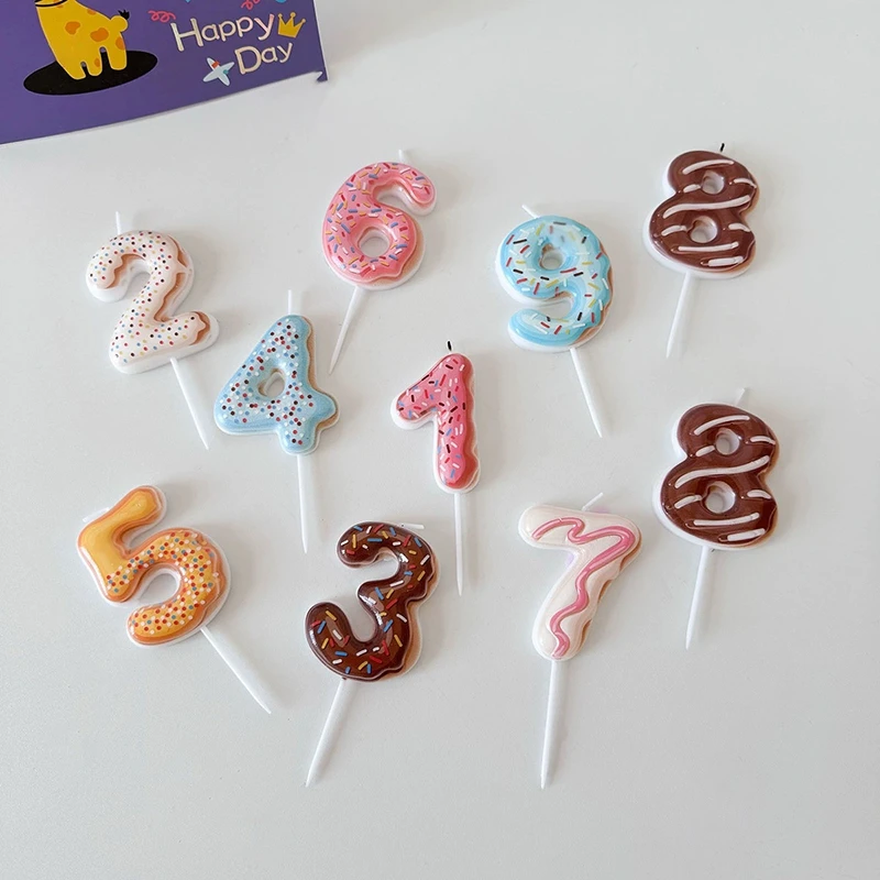 Sweet Donut Number Candle 0-9  - Baby Food Plan ulasan dan harga