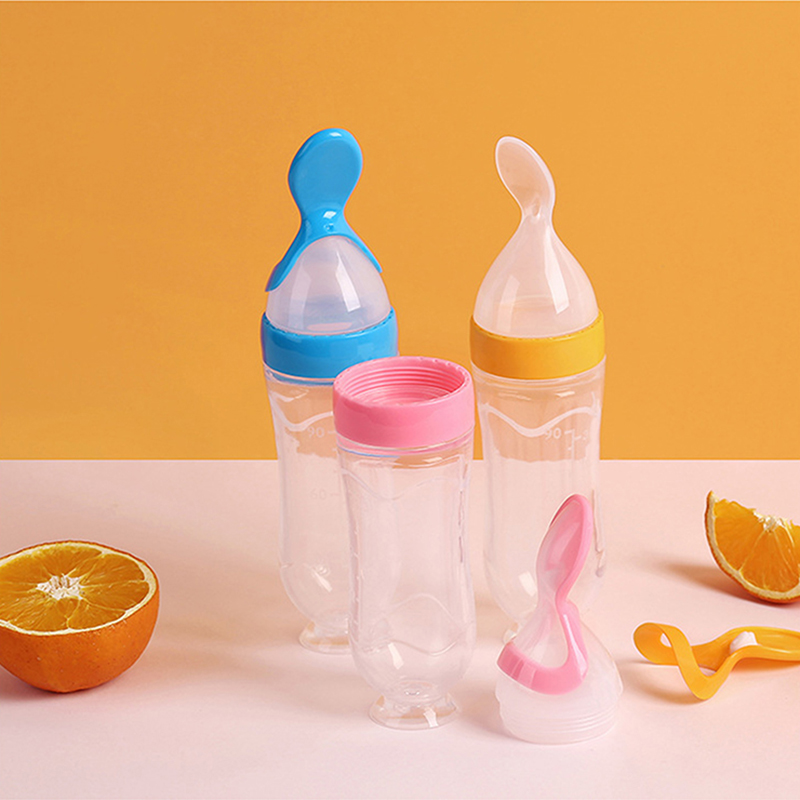 Squeezing Feeding Bottle Silic - Baby Food Utensils ulasan dan harga