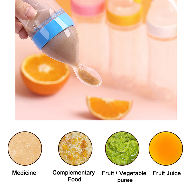 Squeezing Feeding Bottle Silic - Baby Food Utensils ulasan dan harga