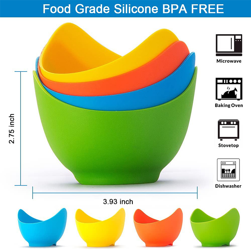 LMETJMA 4Pcs Egg Poacher Cups  - Baby Food Egg ulasan dan harga