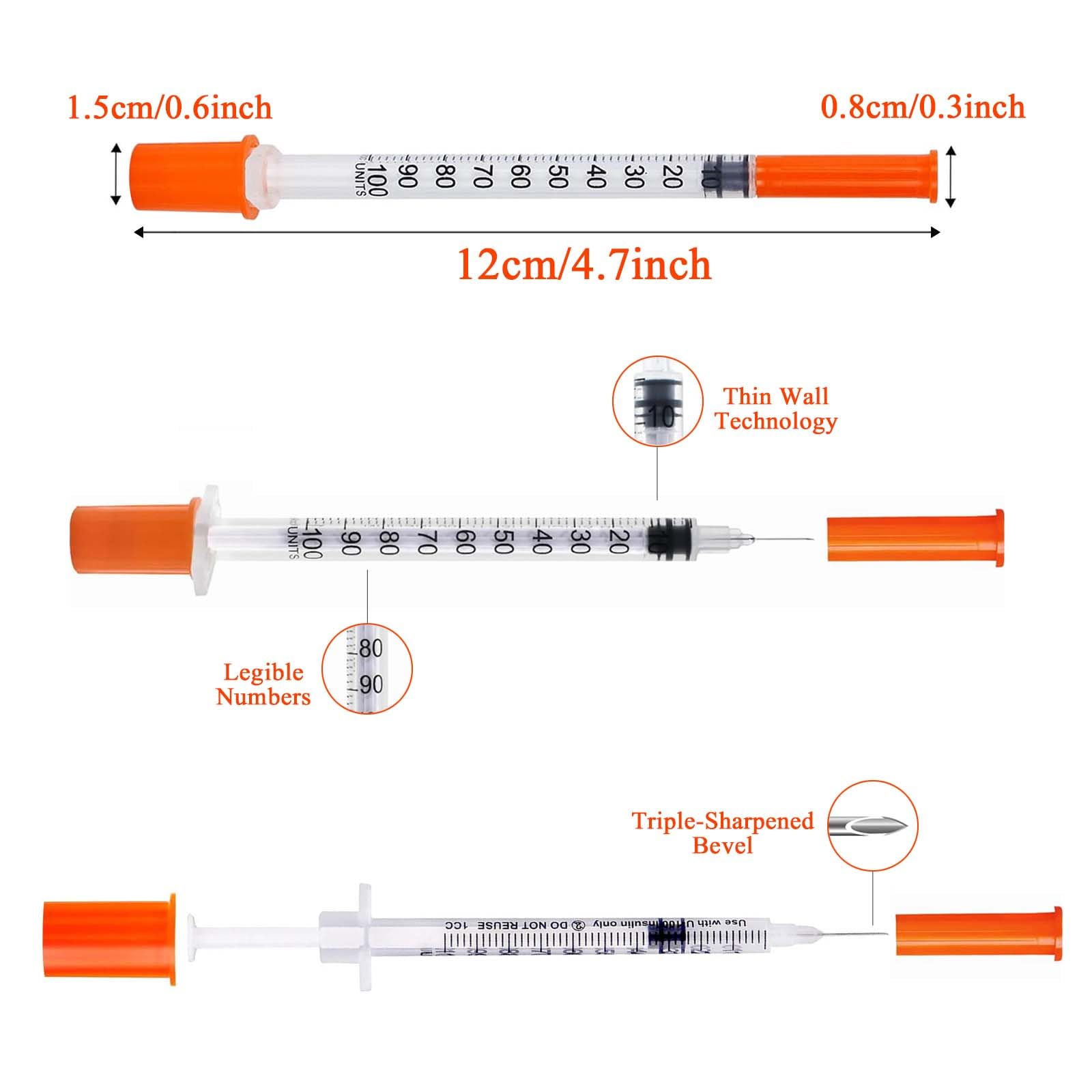 100pcs 1ml/cc 30G 8mm 31G 6mm  - Baby Food Allergy Rash ulasan dan harga