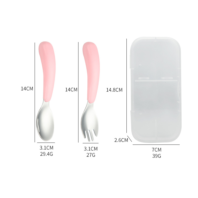 304 Stainless Steel Spoon Fork - Baby Food Utensils ulasan dan harga