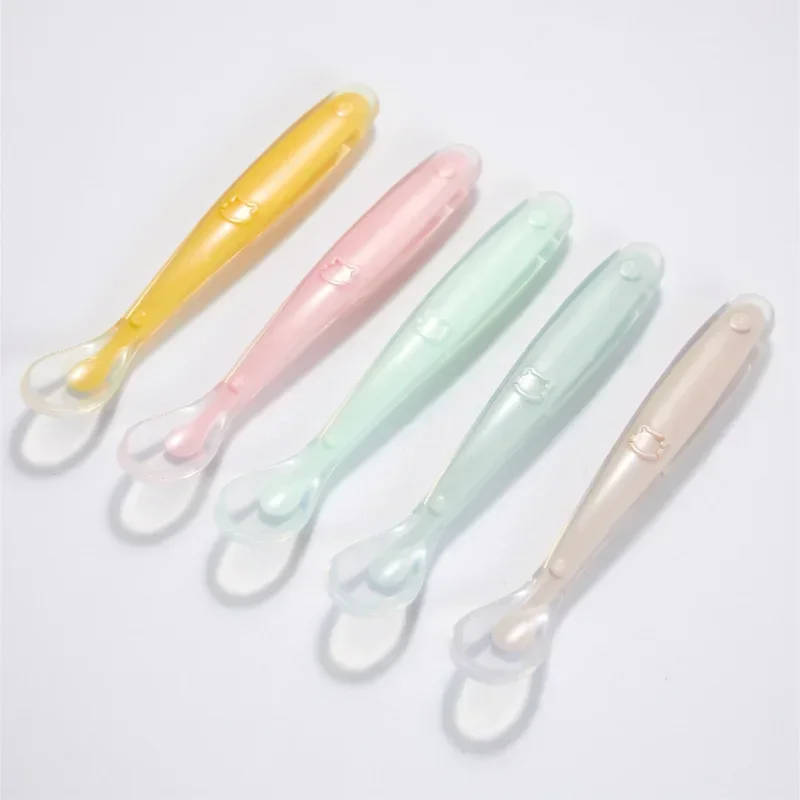 Soft Silicone Baby Spoon Toddl - Baby Food Utensils ulasan dan harga