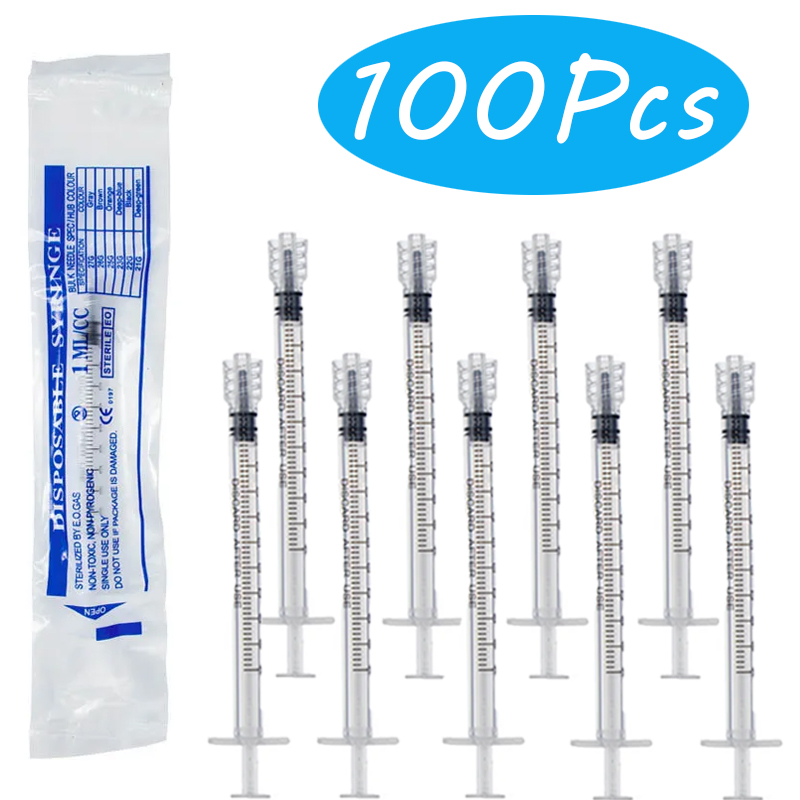 100Pcs 1ml/1cc Luer Lock Syrin - Baby Food Allergy Rash ulasan dan harga