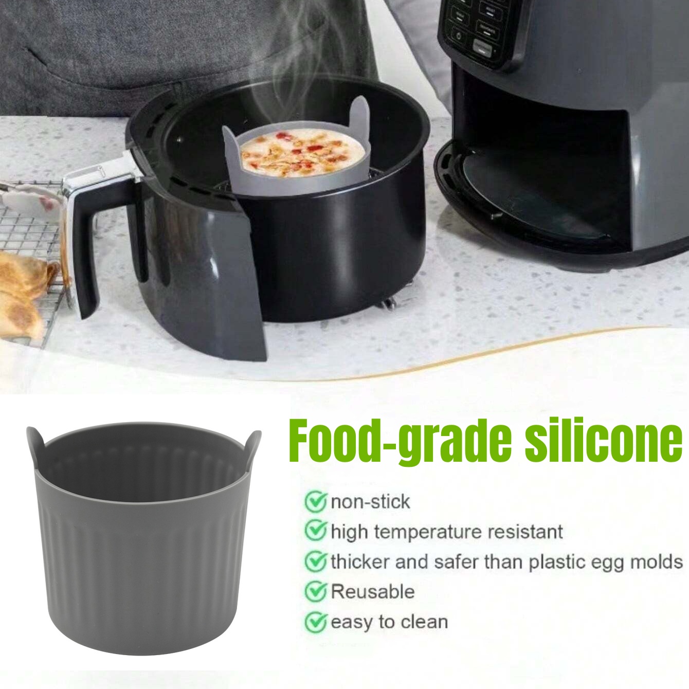 4Pcs Silicone Air Fryer Baking - Baby Food Egg ulasan dan harga