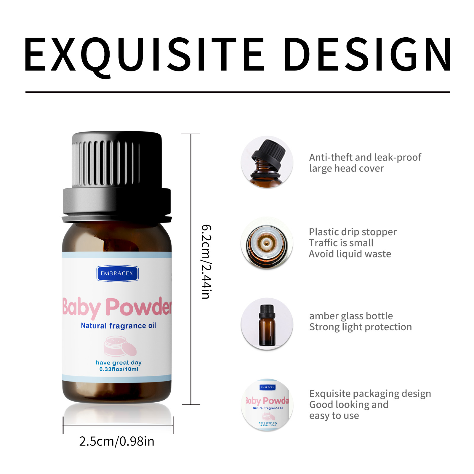 10ml Baby Powder Essential Oil - Baby Food Oil ulasan dan harga